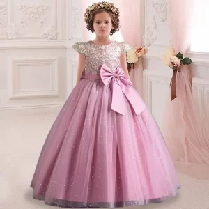 4-12-year-old girl dress birthday party dance performance clothing sequins dress girl wedding bridesmaid party evening dress